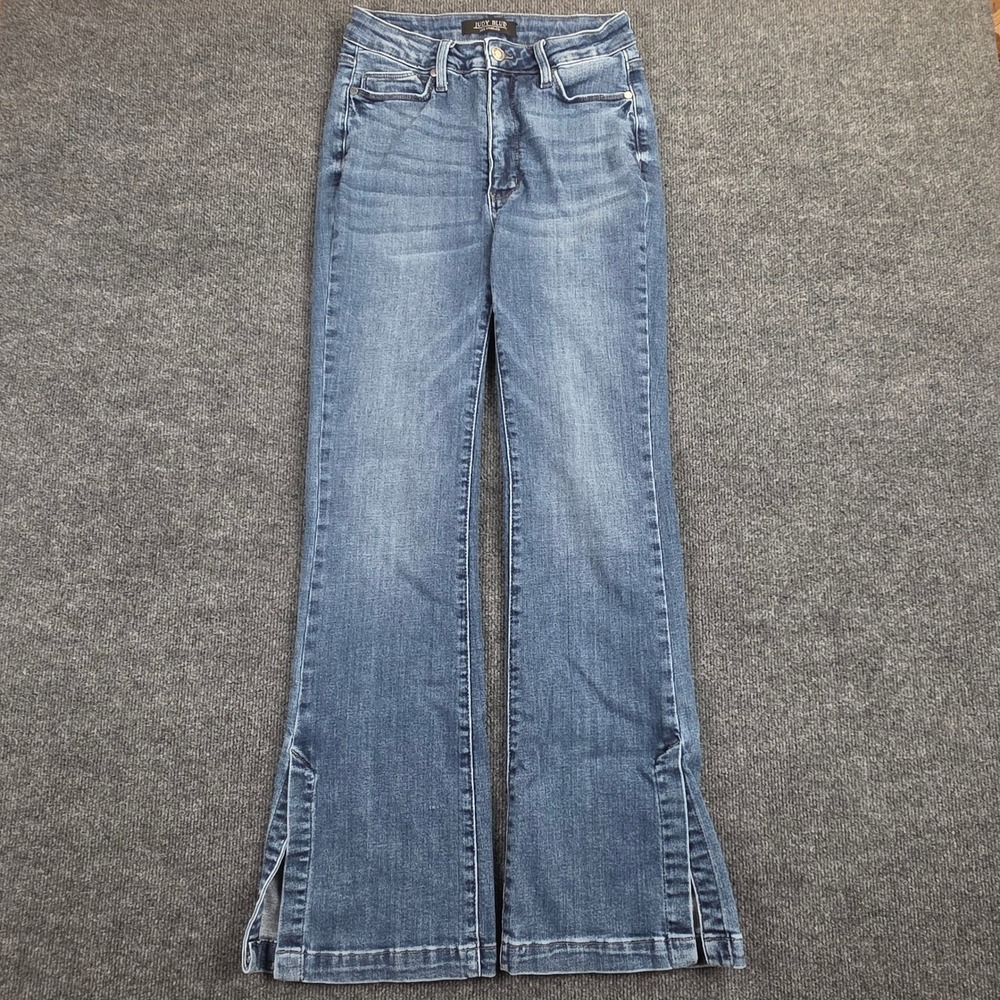 Judy Blue Slim Bootcut Jeans Women's 7/ 28 High Rise Med Wash Blue Denim Stretch